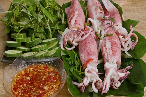 Mực hấp gừng